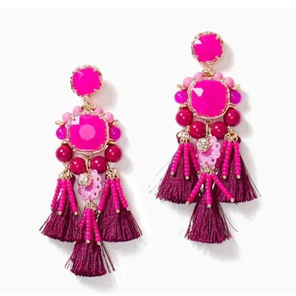 NWT Lilly Pulitzer Amarena Cherry Waterside Earrings